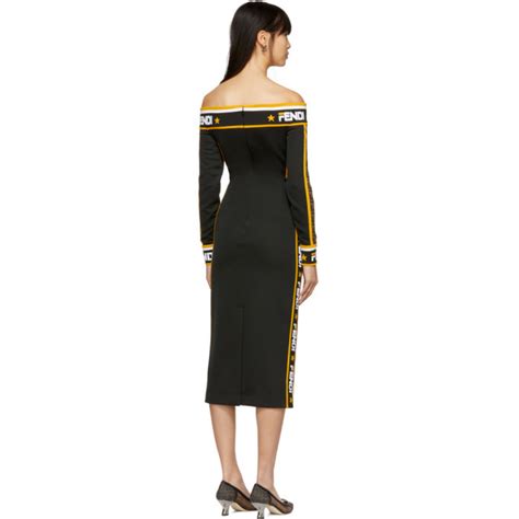 fendi mania off shoulder dress|fendi jeans sale.